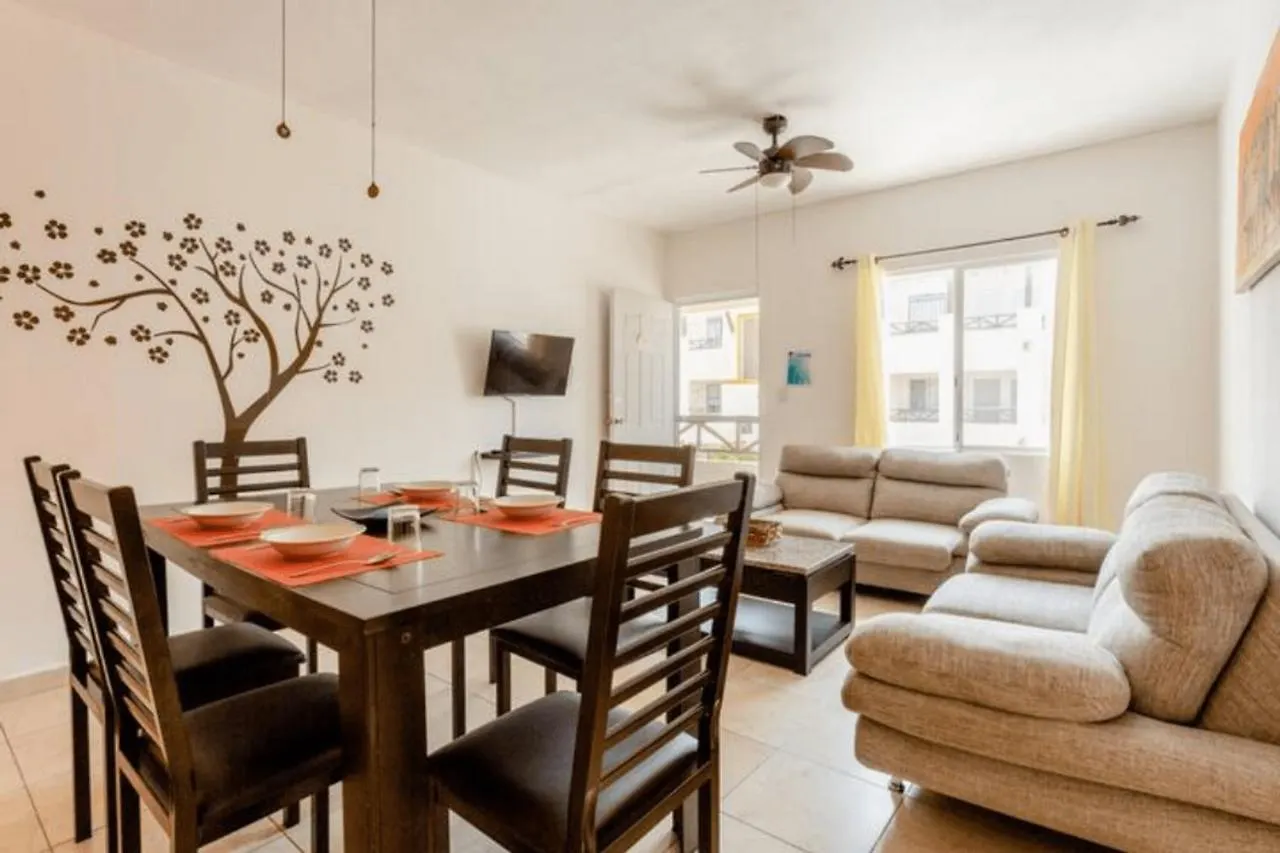 Apartamento En Fraccionamiento Privado 6 Personas, 5 Camas, Piscina Cerca De La Playa Playa del Carmen